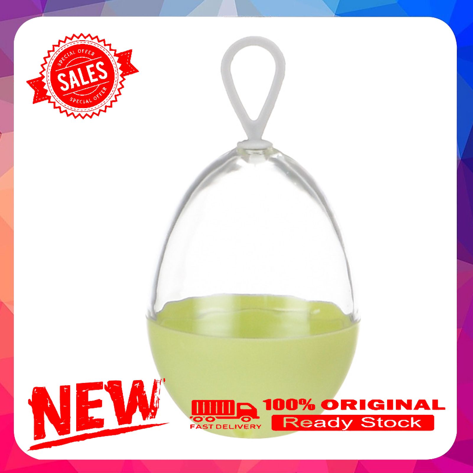 Cosmetic Holder Transparent Dust-proof Egg Shaped Powder Puff Drying Holder for Home
