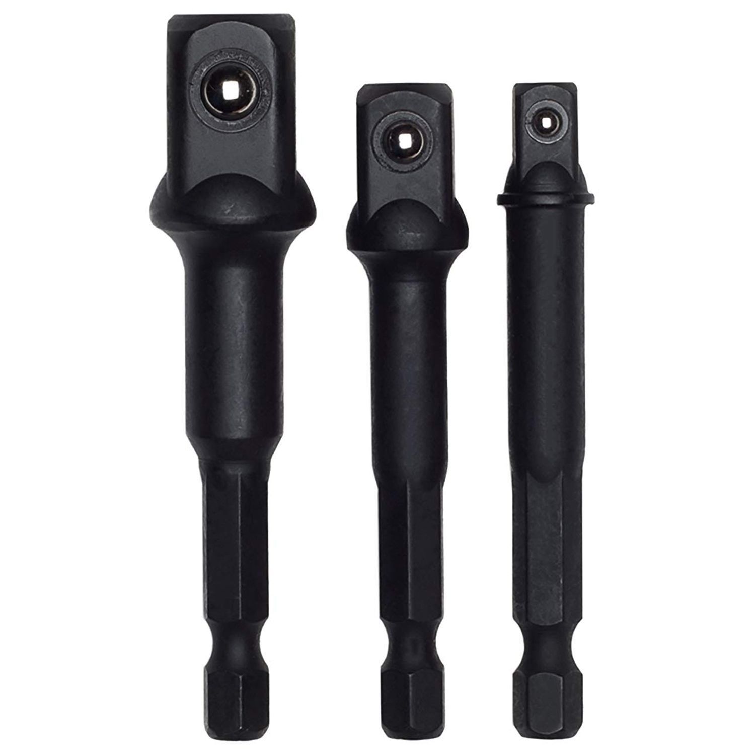 Practical product Impact Grade Socket Adapter/Extension Set  Turns Power Drill Into  Speed Nut Driver  1/4 inch, 3/8 inch, and 1/2 inch Drive