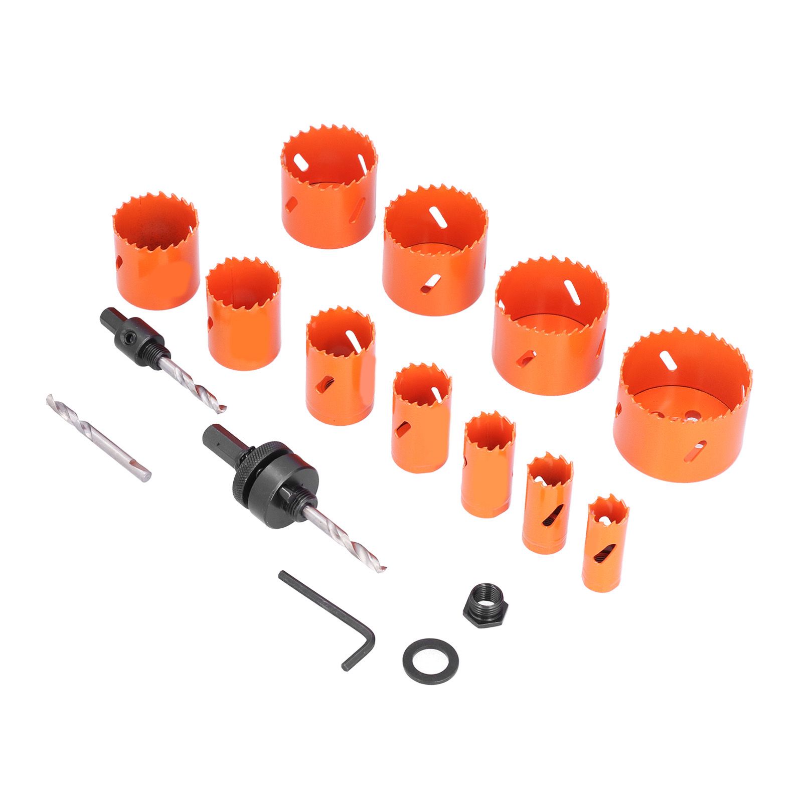 Buy Ying 17Pcs Hole Saw Bi Metal Cutter High Speed Steel Drill Bit 3/4in to 2‑1/2in Set Kit