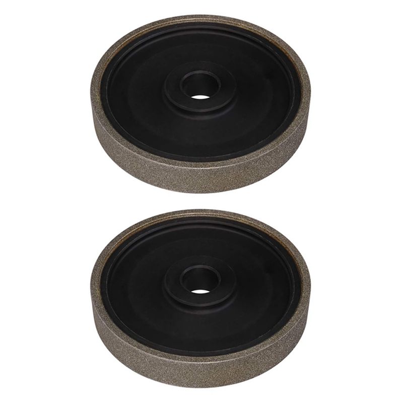 2Pcs Diamond Jewelry Grinding Wheel 6Inch X1 Inch with 1Inch Arbor Hole for Gem Granite Glass Stone Marble-2000 & 3000