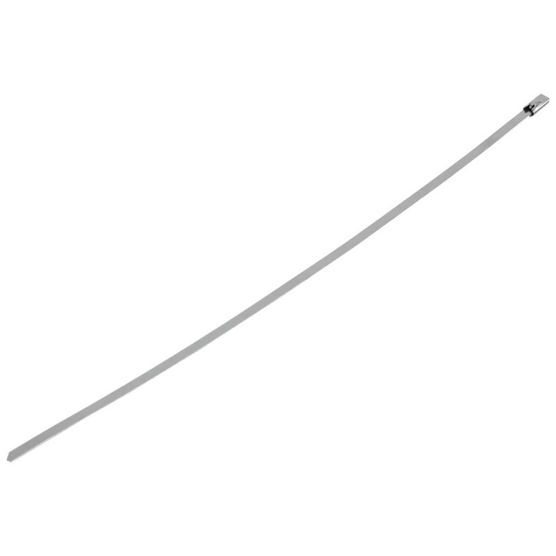 50Pcs 4.6X300Mm Stainless Steel Exhaust Pipe Wrap Coated Locking Cable Zip Ties Self-Locking Stainless Steel Cable Tie