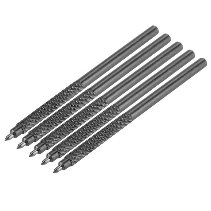 Scribe Pen 5Pcs Pocket Alloy Scriber with Carbide Tip for Ceramic/Metal/Glass Plate