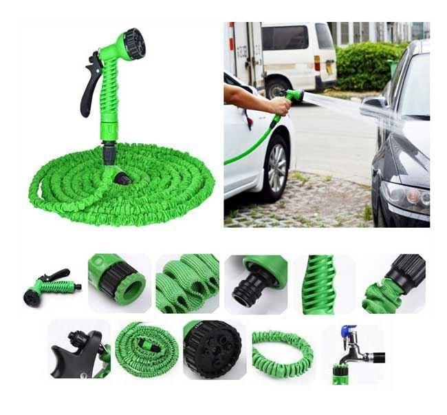 Magic Car Washing and Gardening Hose Pipe(50ft) - Green
