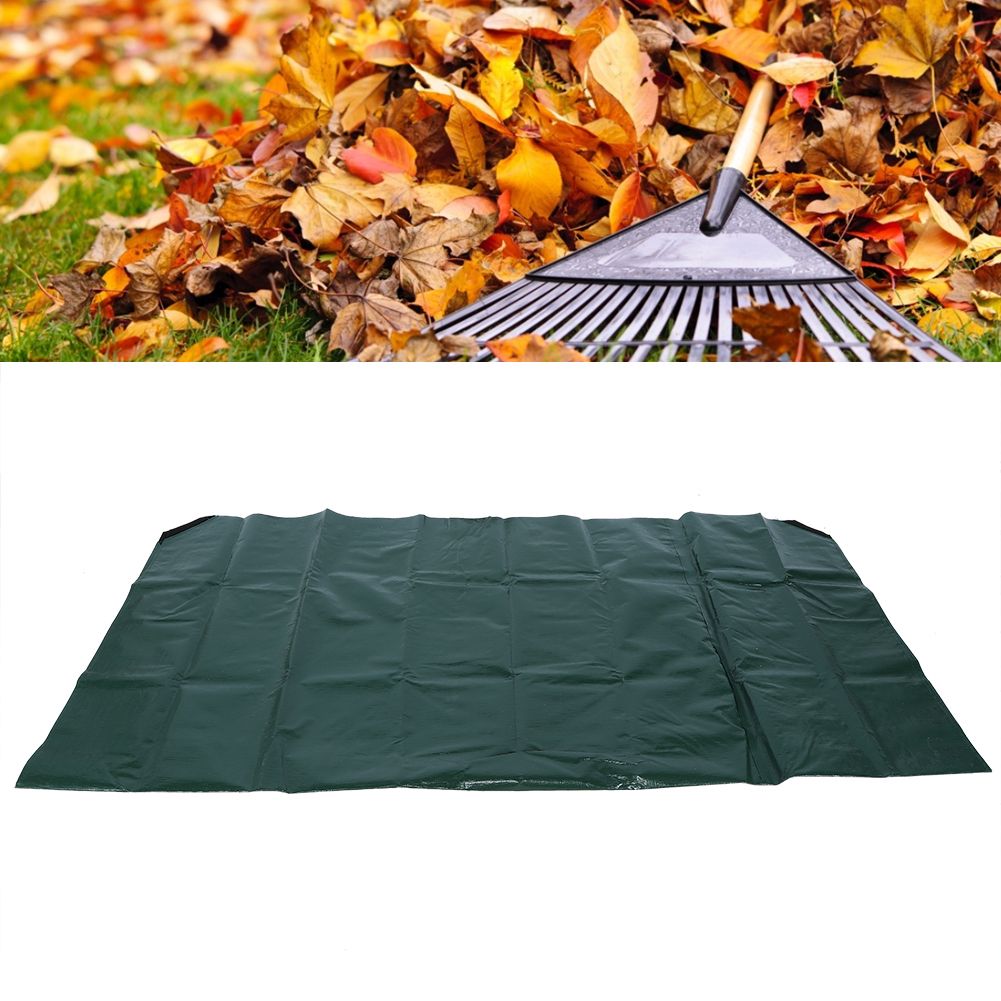 Garden Waste Container Large Yard Bag Leaf Tarp with Tote Outdoor Gardening Deciduous Trash