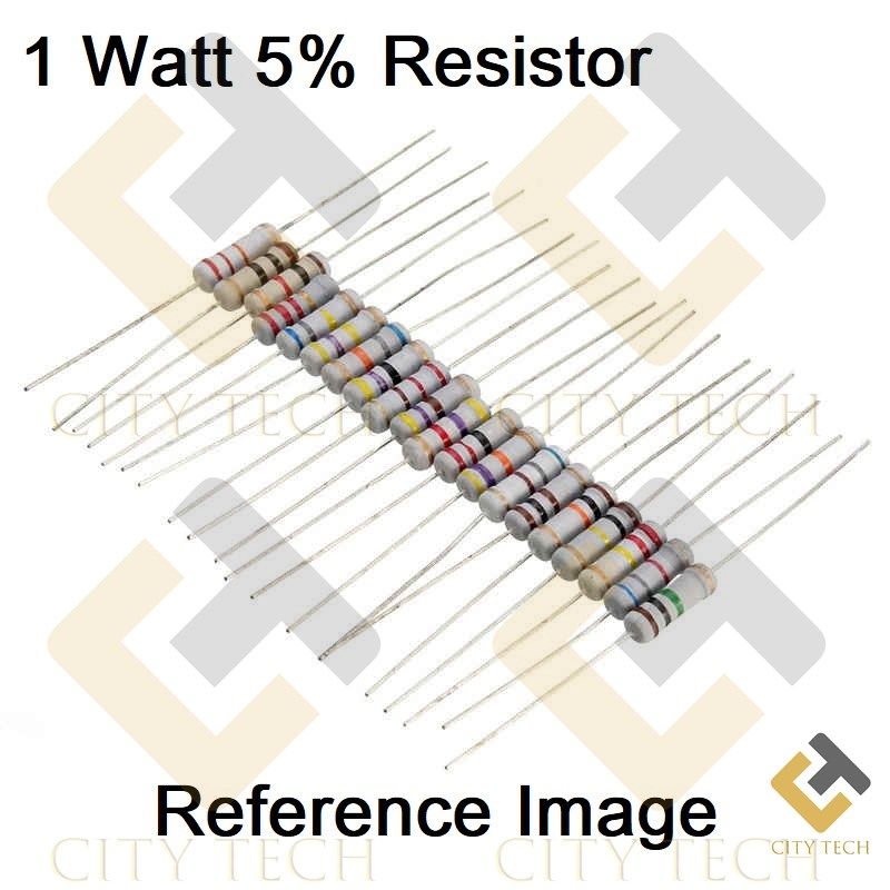 25Pcs 1Watt 100K Ohm Resistor 1W 100K Ohm Metal Film Resistor 100K Ohm 1 Watt Metal Oxide Film Resistor Axial Lead 100K Ohm ±5% Tolerance Passive Components