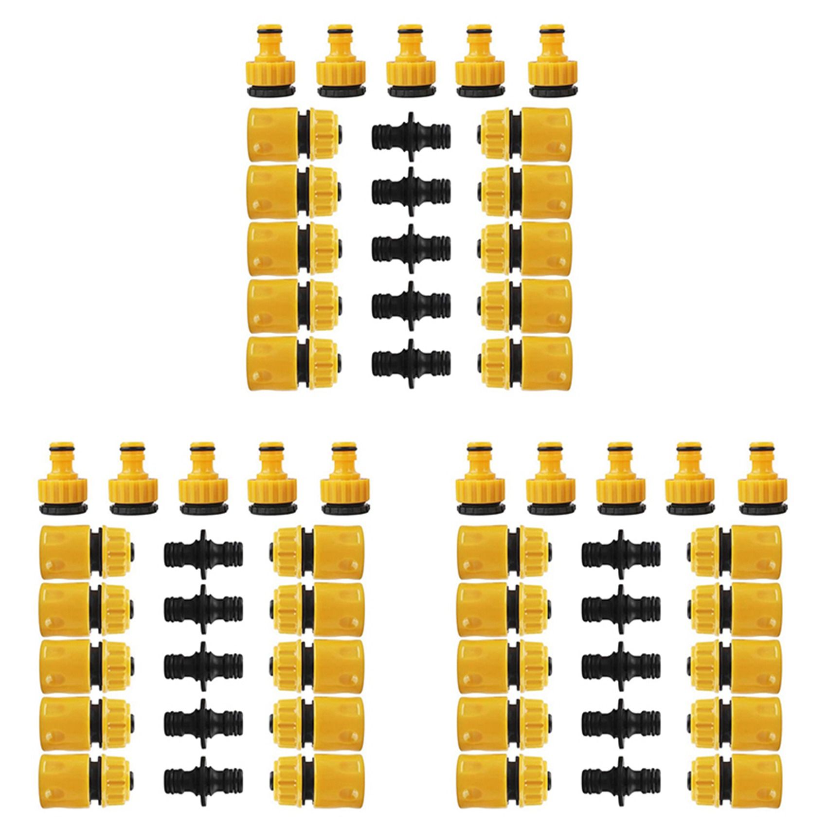 60 Pcs Garden Hose Connector Set, Connector Hose End Connector Double Hose Connectors Extender Hose Quick Connectors