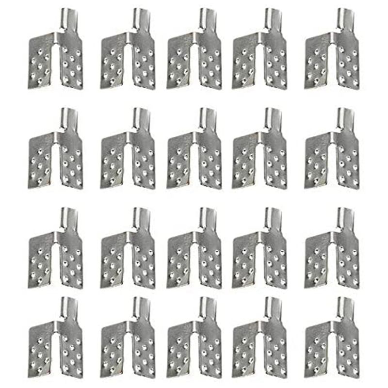 ZOROOM 80Pcs Carbon Thermal Film Clamp Connector, Warm Floor Copper Plated Silver Clip Accessories, Floor Heating Film Clamp