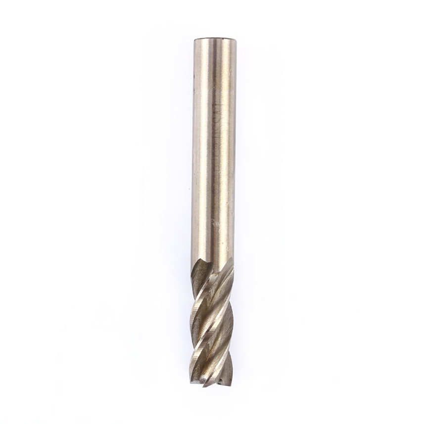 Spiral Milling Cutter High Quality 4mm-12mm HSS CNC Straight Shank 4 Flute End Mill Drill Bit