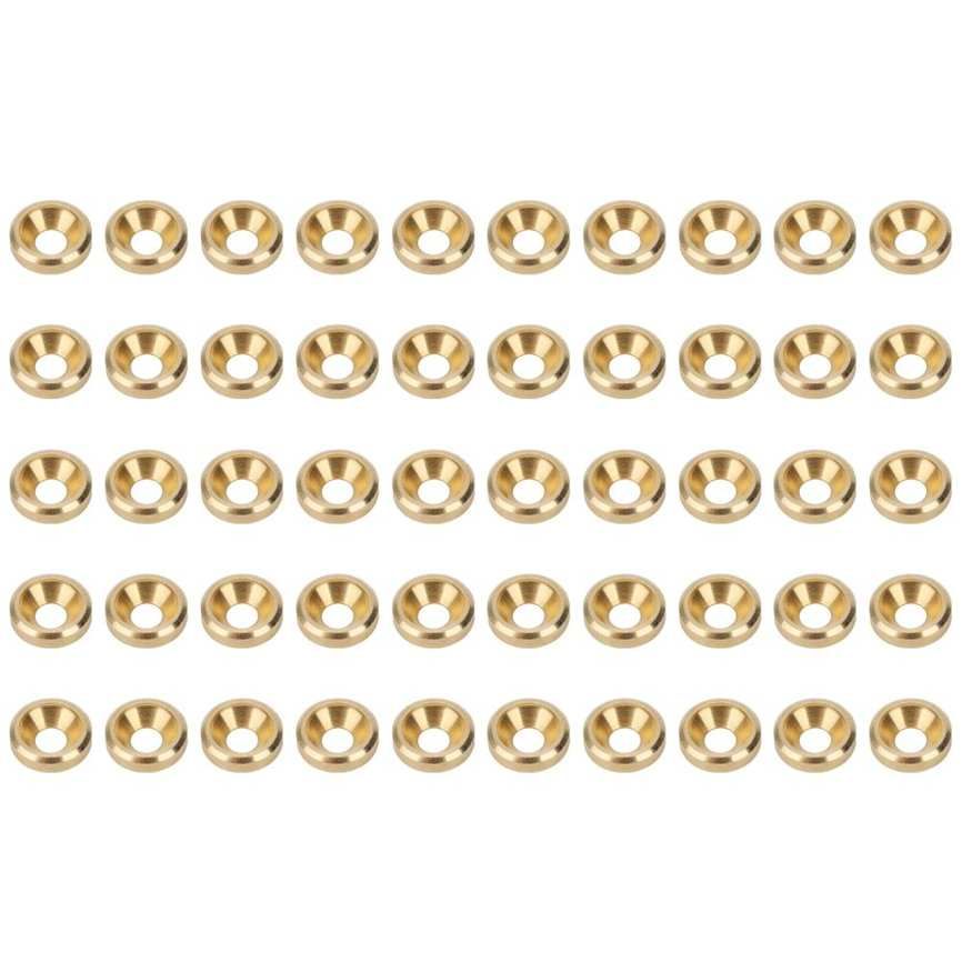Countersunk Head Gasket 50Pcs Screw Washer CNC Pure Copper Flat Industrial Supplies