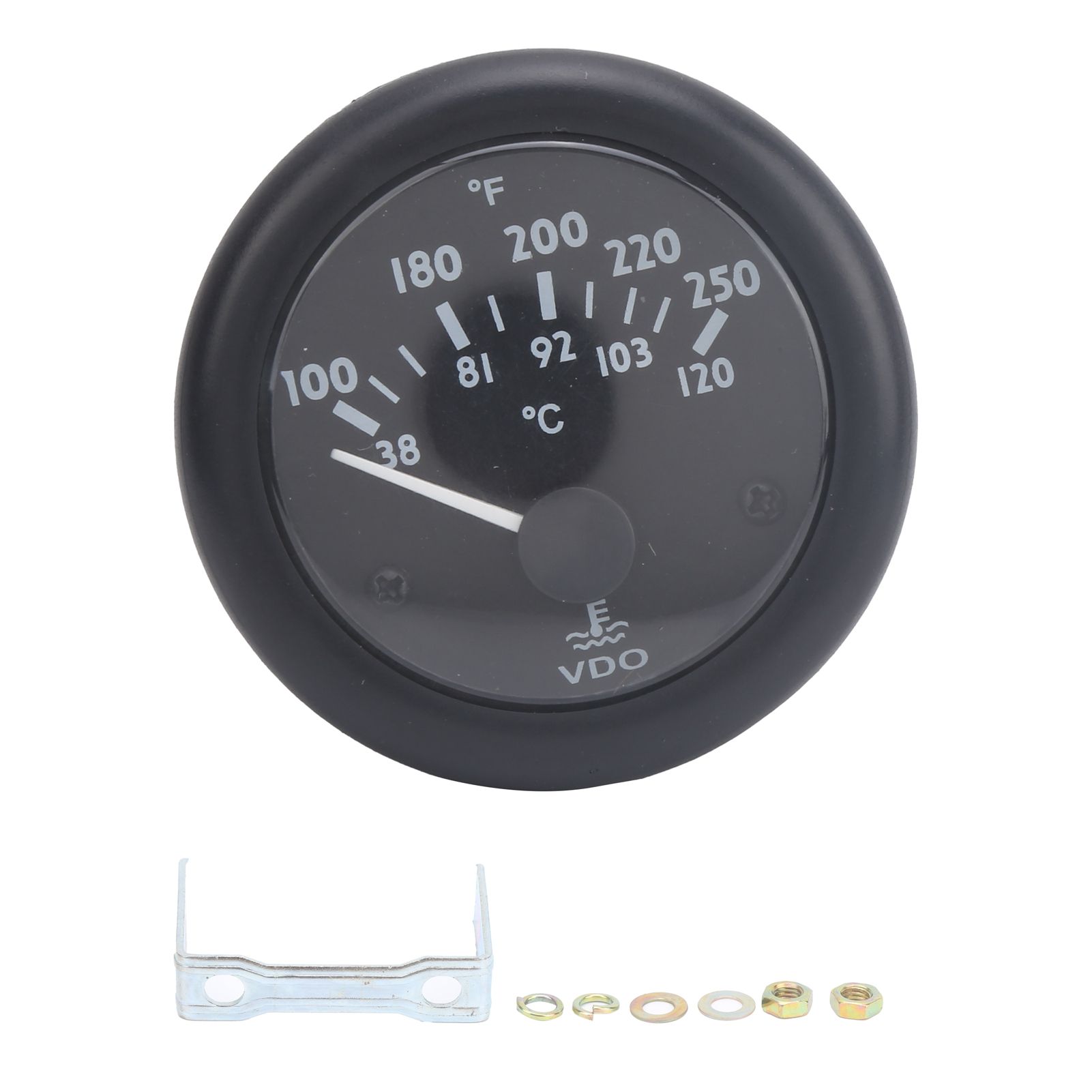 Generator Water Temperature Gauge High Sensitivity 38-120℃ 52mm Durable Good Insulation Performance VDO-WT Electromagnetic