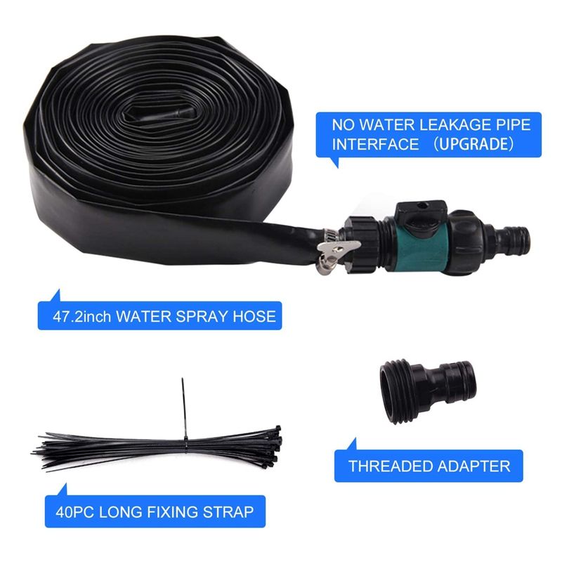 49.2FT Water Sprinkler Trampoline Sprinkler Outdoor Garden Water Games Toy Sprayer Backyard Water Park Accessories