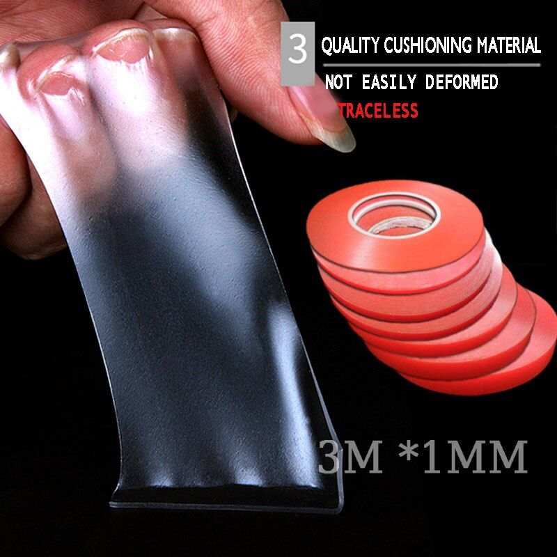3 Meter Double-sided Tape Width Optional Strong Clear Transparent Acrylic Foam Adhesive Tape Double Sided Adhesive Tape