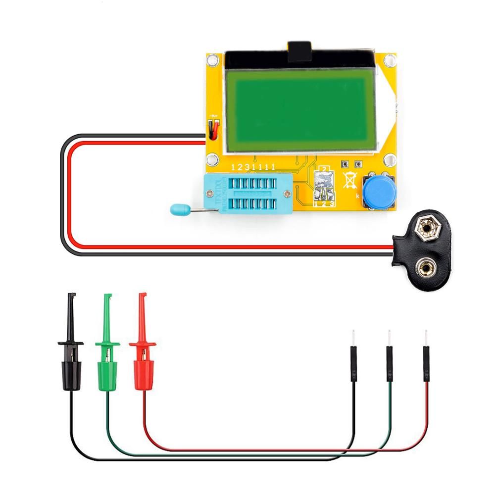 V2.68 ESR-T4 Mega328 Digital Transistor Tester Diode Triode Capacitance ESR Meter MOS/PNP/NPN LCR 12864 LCD screen