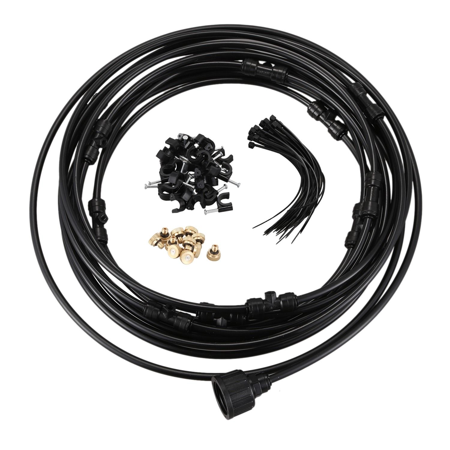 Exquisite product 9M PE Pipe Outdoor Misting Cooling System Kit (Black)