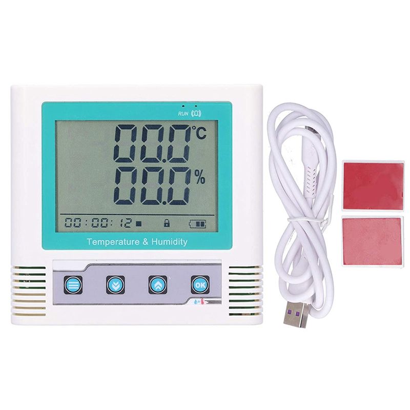 Temperature and Humidity Data Logger Temperature Humidity Recorder with Data Line Supply(208W Group Data)