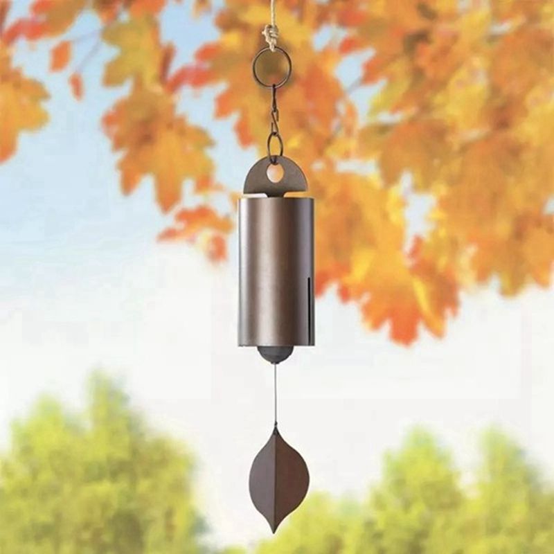 NANLIY Vintage Heroic Windbell Metal Wind Chimes Deep Resonance Serenity Bell for Outdoor Home Garden Courtyard Decoration