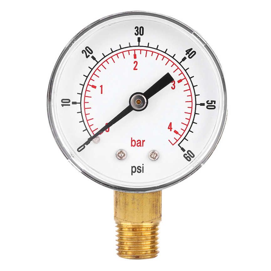 high Quality Pressure Gauge 50mm 1/4BSPT Brass Thread for Fuel Air Oil Gas Water
