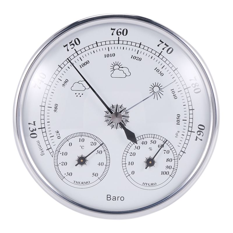 Wall Mounted Household Thermometer Hygrometer High Accuracy Pressure Gauge Air Weather Instrument Barometer