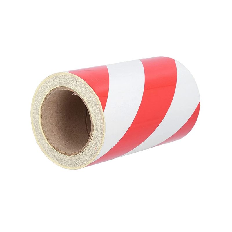 Reflective Tape 8Inch x 150FT Heavy Reflective Tape Red White Outdoor Waterproof Safety Caution Tape for Road Trucks