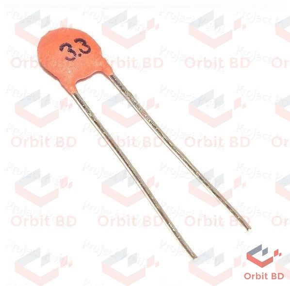 25Pcs- 3.3pF Capacitor Mini Ceramic Capacitor 3.3pF 50V Ceramic Disc Capacitor Non-Polarized Through Hole For Electrical Circuitry & Parts