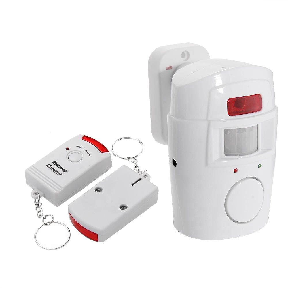 Practical product Infrared Motion Sensor Alarm - Burglar Alarm with 2 Remote Controls, Suitable for Home/Garages/Shops