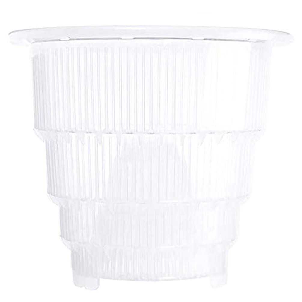 Clear Flower Pot With Breathable Hole Slotted Plastic Planter Container