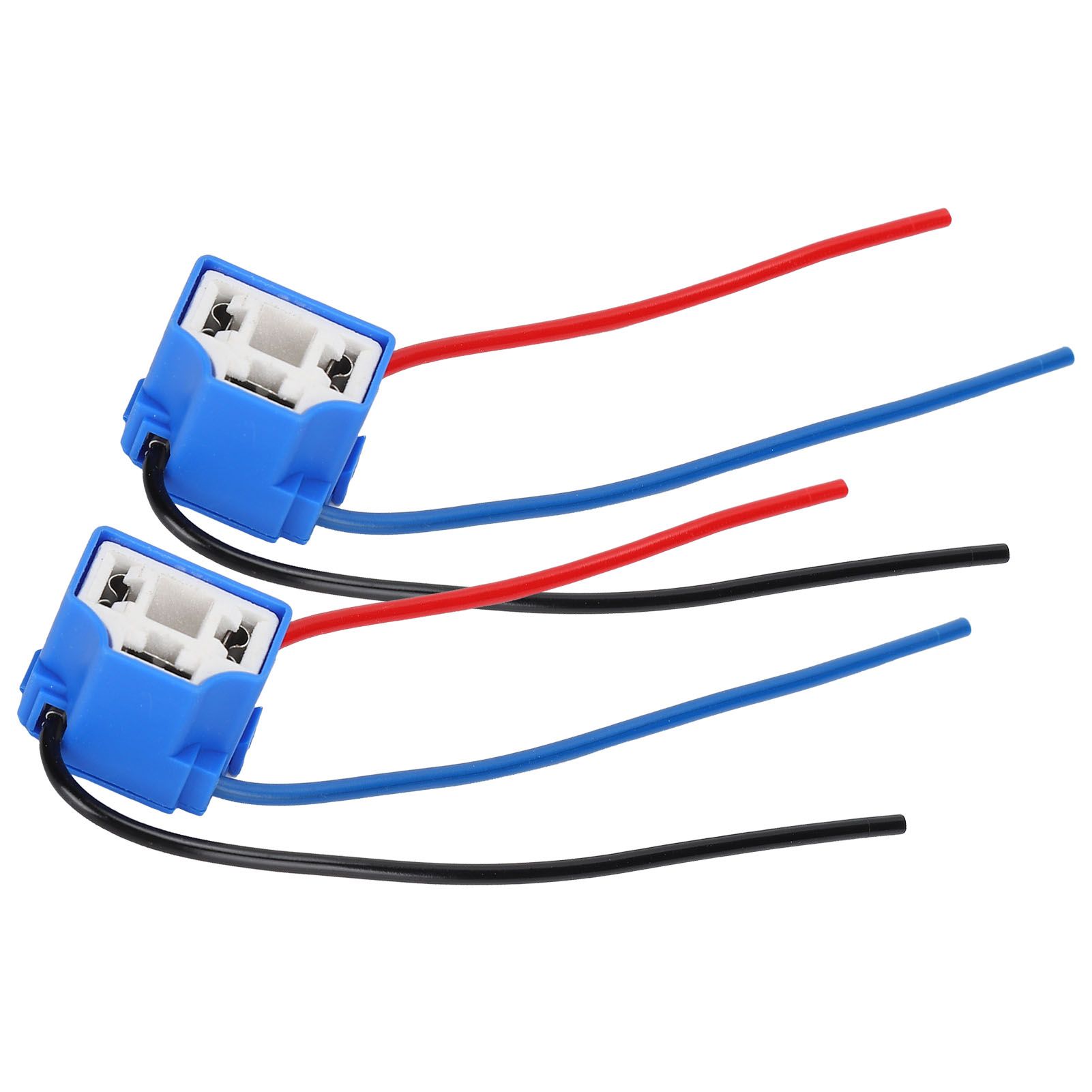 2 X Sockets Ceramic Female Socket H4 Headlight Connector With Cable 1mm² 12‑24V