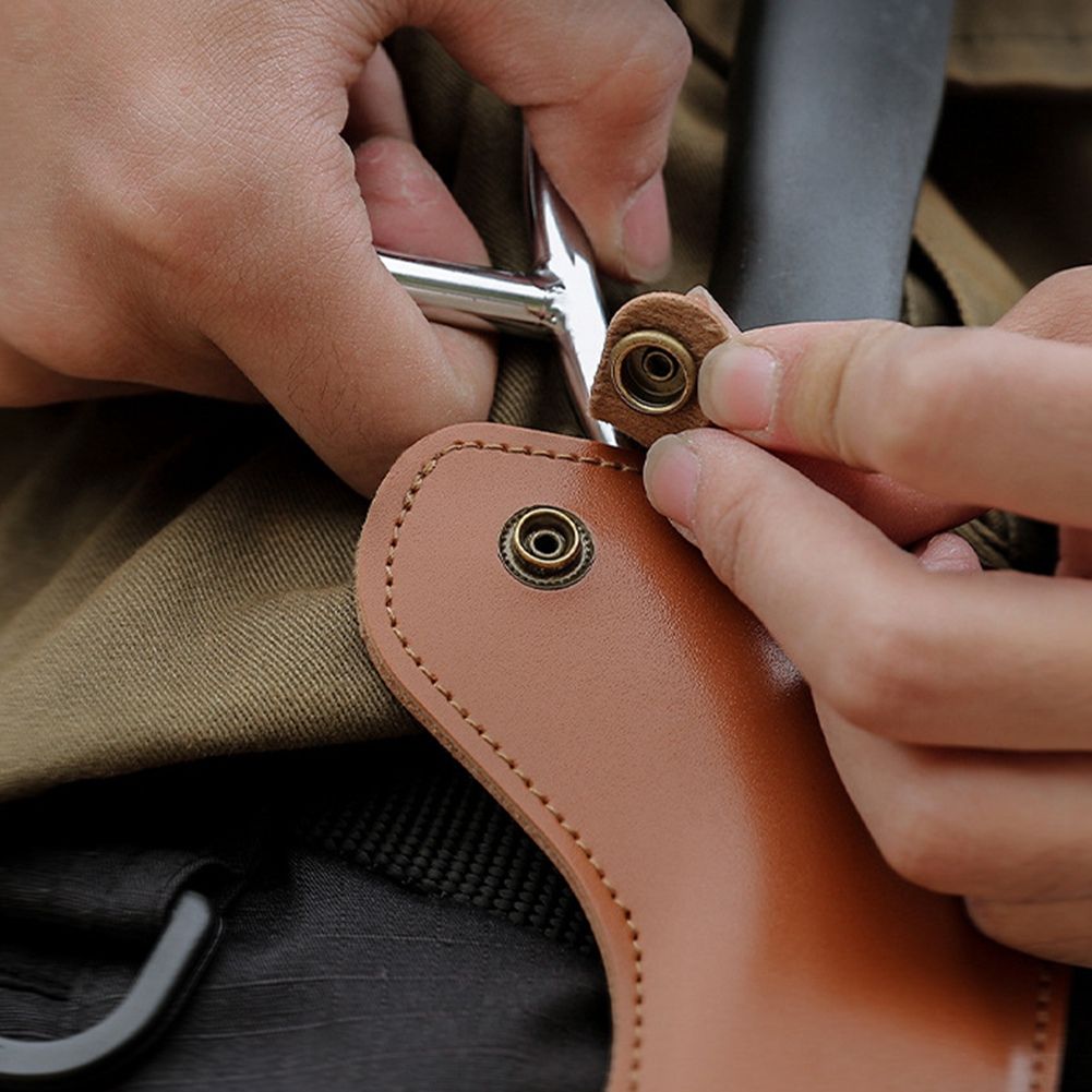 Charcoal Clip Leather Cover Charcoal Clip Leather Cover Barbecue Clip Protective Cover,Curry Color