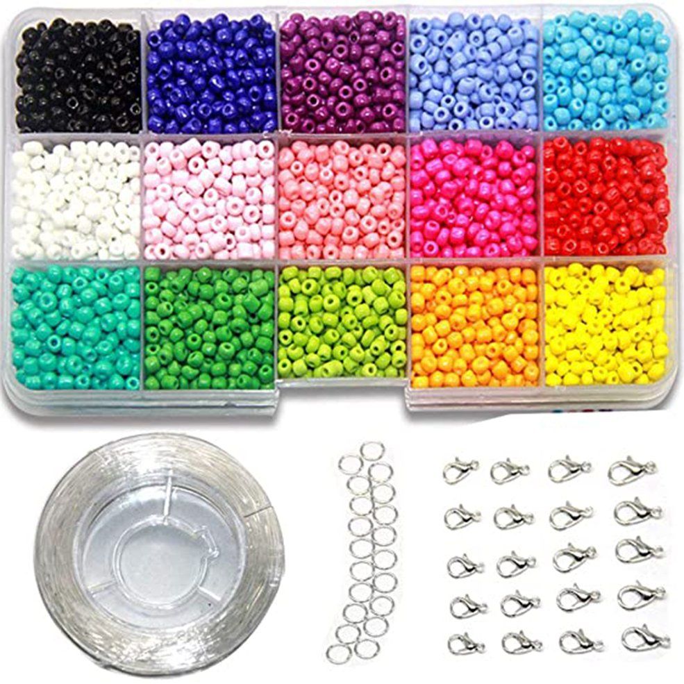 Customized 3mm Millet Bead Set Handmade Glass Beads-colorful