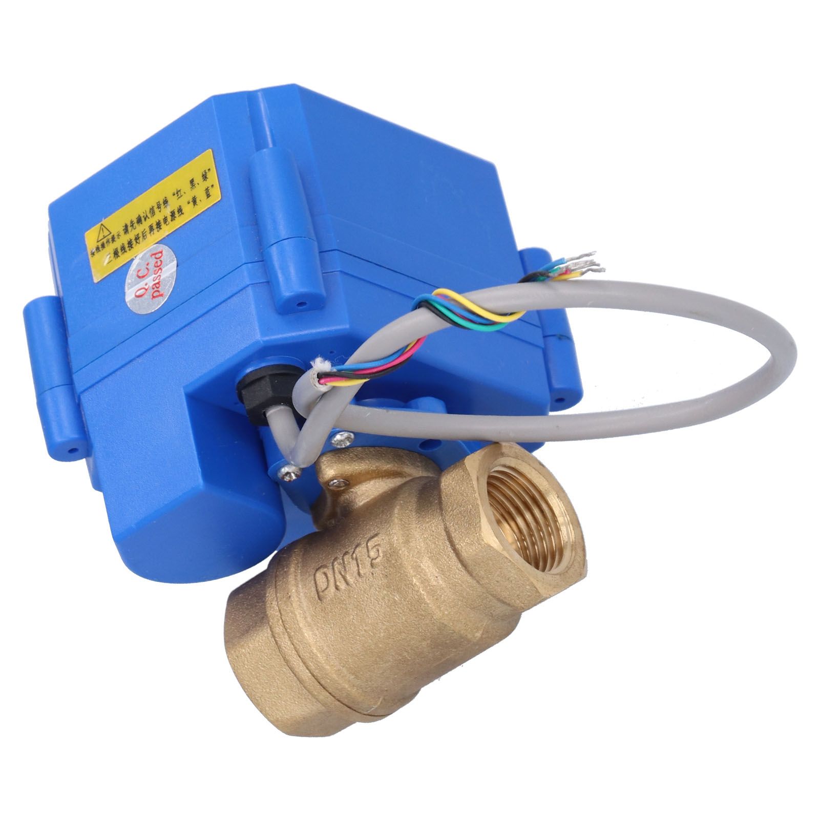 Electric Ball Valve BSP Mini Brass Motorized 5 Wire DC12V Through GDM