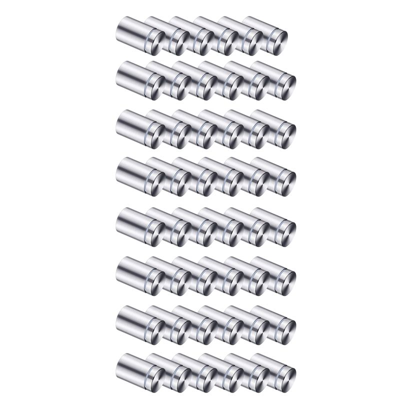 48Pcs 3/4 x 1 Inch Sign Holders Standoff Screws Wall Standoff Holders Screws Mount Hardware Advertising Glass Acrylic Standoff Stainless Steel Nail