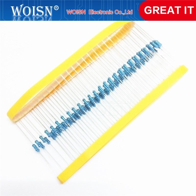 100 pcs 1/4W Metal film resistor 100K ~ 1M 100R 220R 330R 1K 1.5K 2.2K 3.3K 4.7K  100 220 330 1K5 2K2 3K3 4K7 ohm