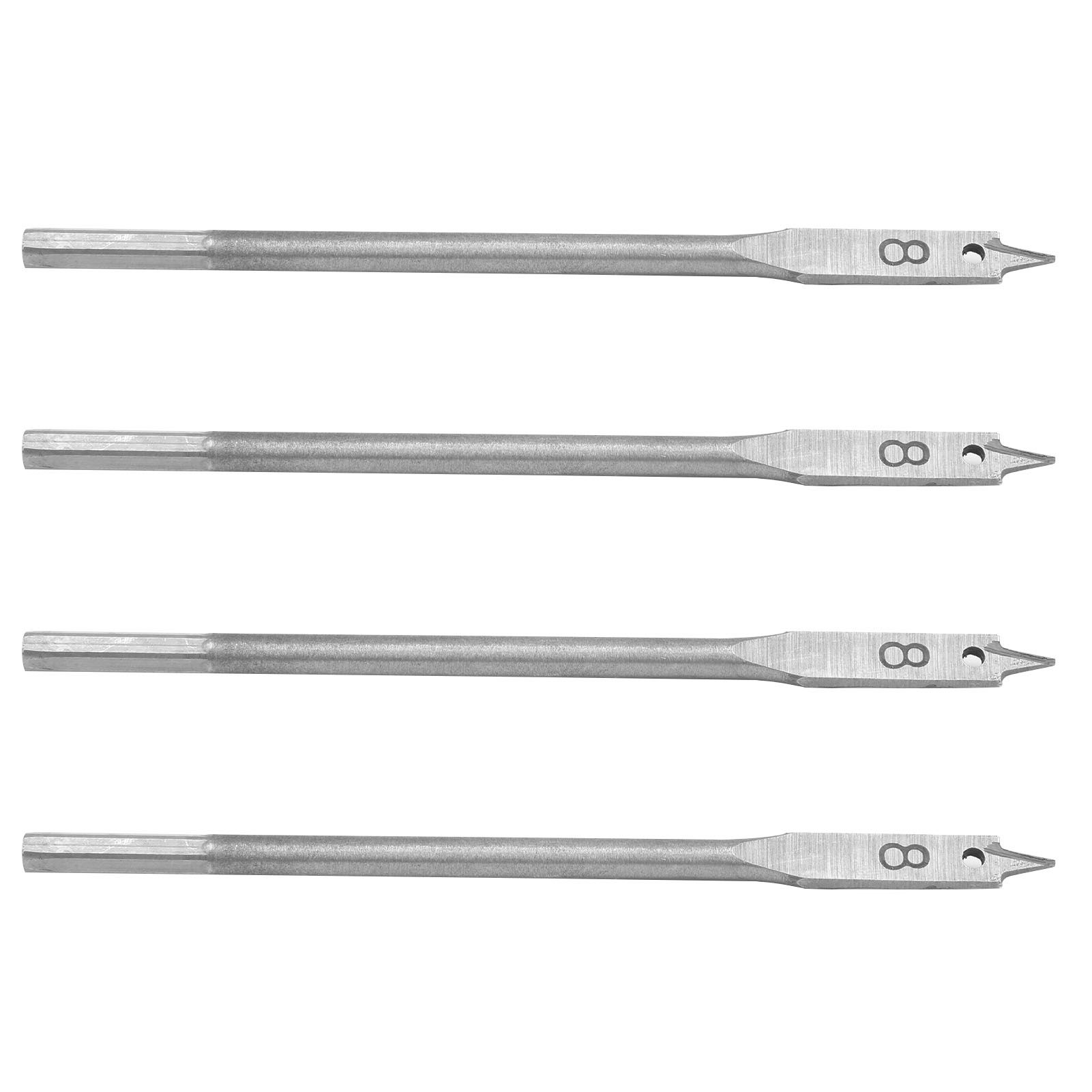 4x Spade Drill Bit Steel Woodworking Hole Saw Cutter 8mm Opening 6.2mm Shank Hot