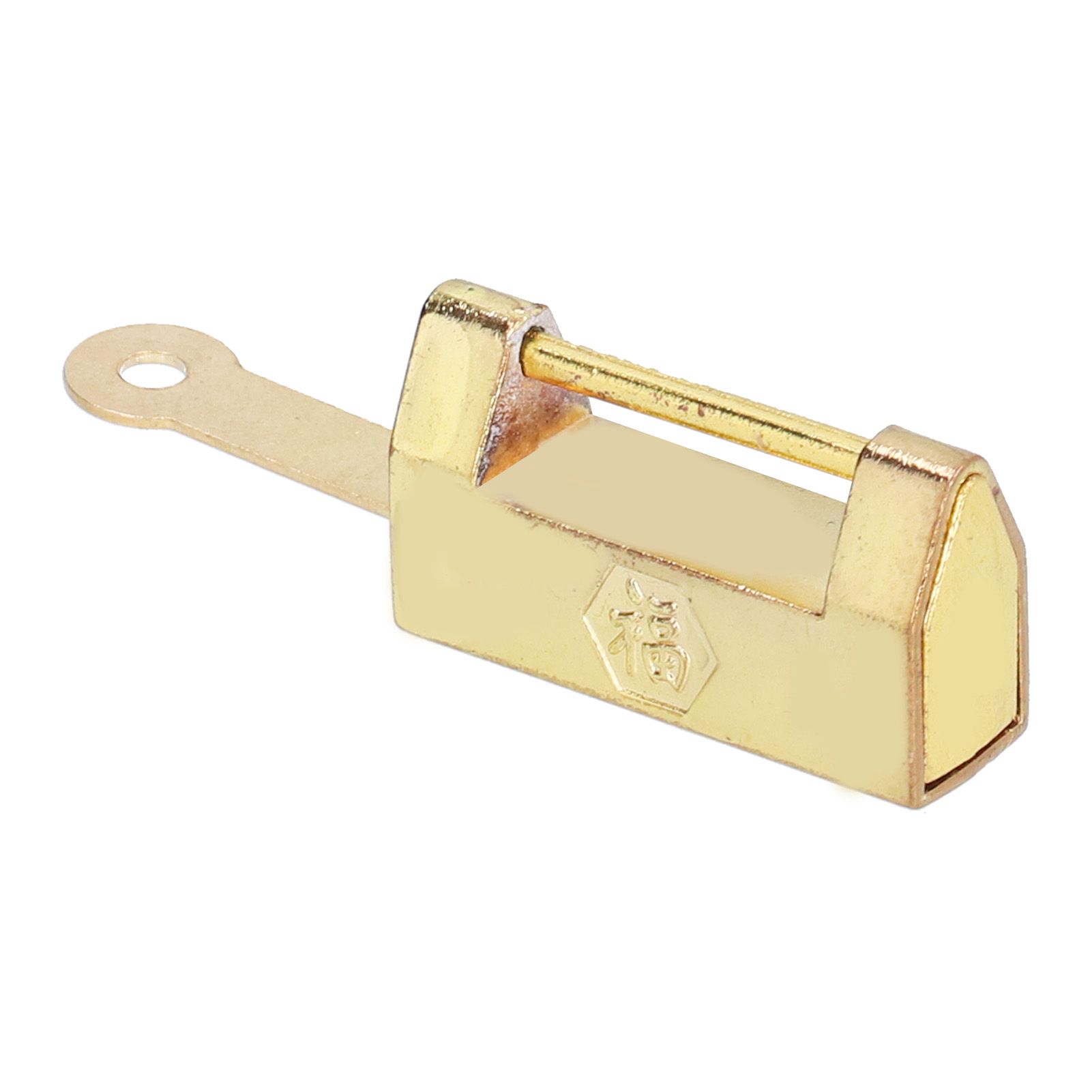 Golden Vintage Padlock Mini Brass Retro Decoration Lock For Wooden Box Cabine GP