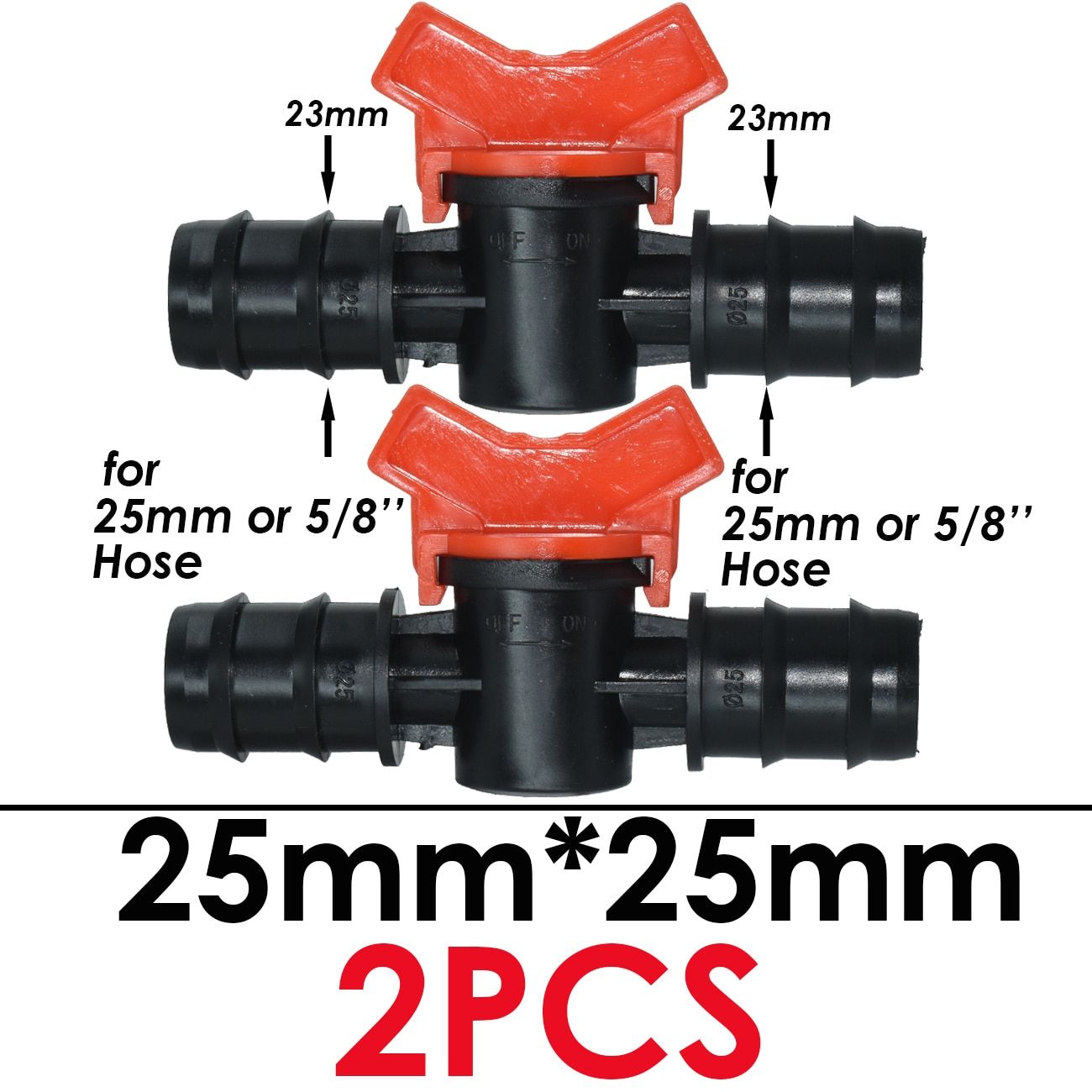 Waterstop Barb Connector Mini Valve 16mm 20mm 25mm 4/7mm 8/11mm Drip Irrigation Garden Hose 1/4 1/2 3/4 Watering System