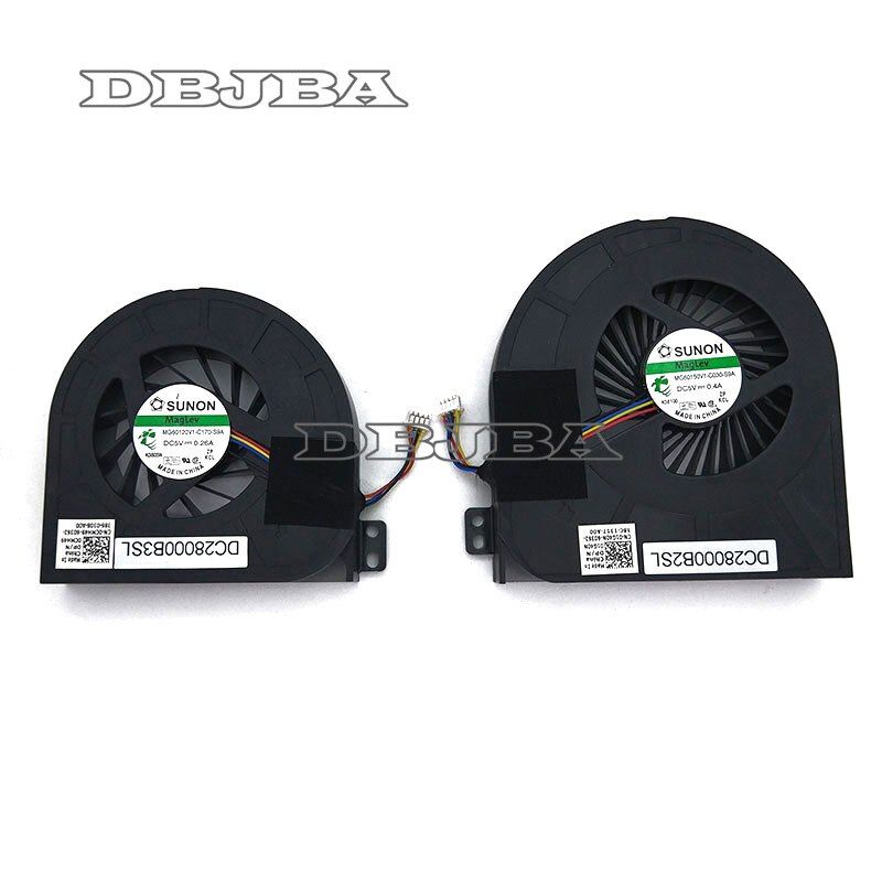 Video Fan For DELL Precision M4700 Laptop Fan MG60150V1-C030-S9A DC28000B2SL 01G40N BATA0715R5M P002 DC28000B3VL 0CMH49 CPU+GPU