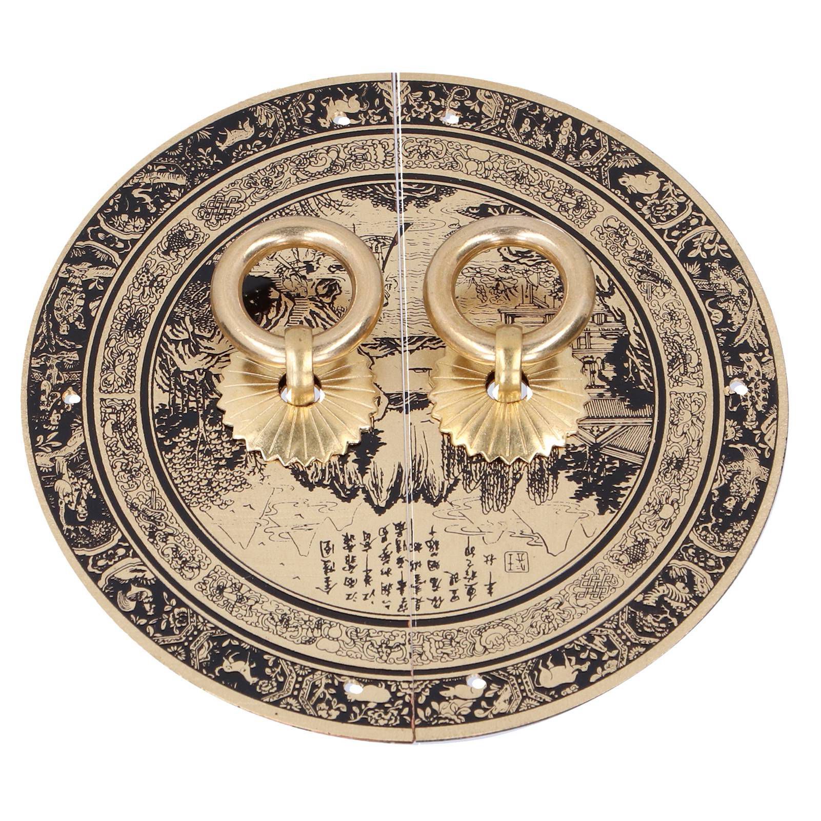 11cm Originality Pattern Drawer Handle Chinese Antique Furniture Brass for Home