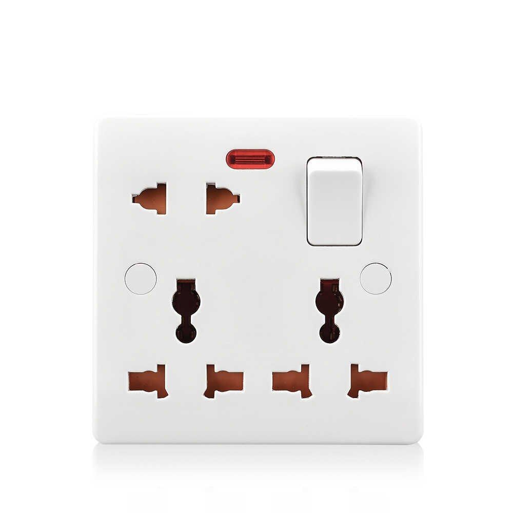 Multi Function Universal Wall Switch Socket - 8 Pin Universal Socket 