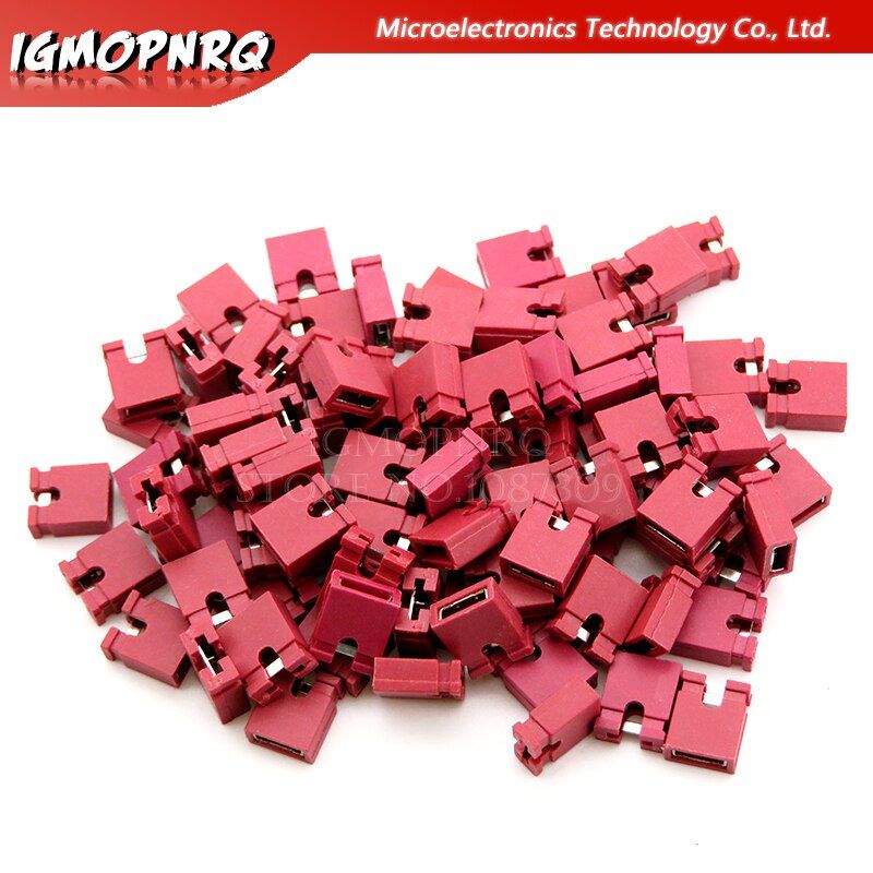 100PCS Pitch 2.4mm Pin Header jumper shorted cap & Headers & Wire Housings Black yellow white green red blue For Arduino