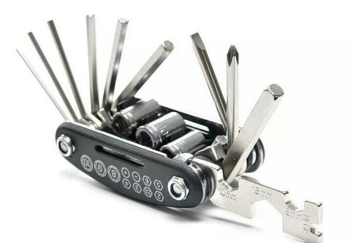 16 in 1 Bike Pocket Repair Tools Set Bicycle Multifunctional Tool Kit