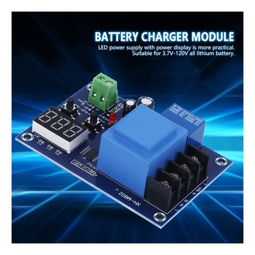 18650 Lithium Battery Charging Control Board DC 6-60V Li-ion Lead Acid Battery Charge Protection 12V Digital Voltmeter XH-M602 HW-631