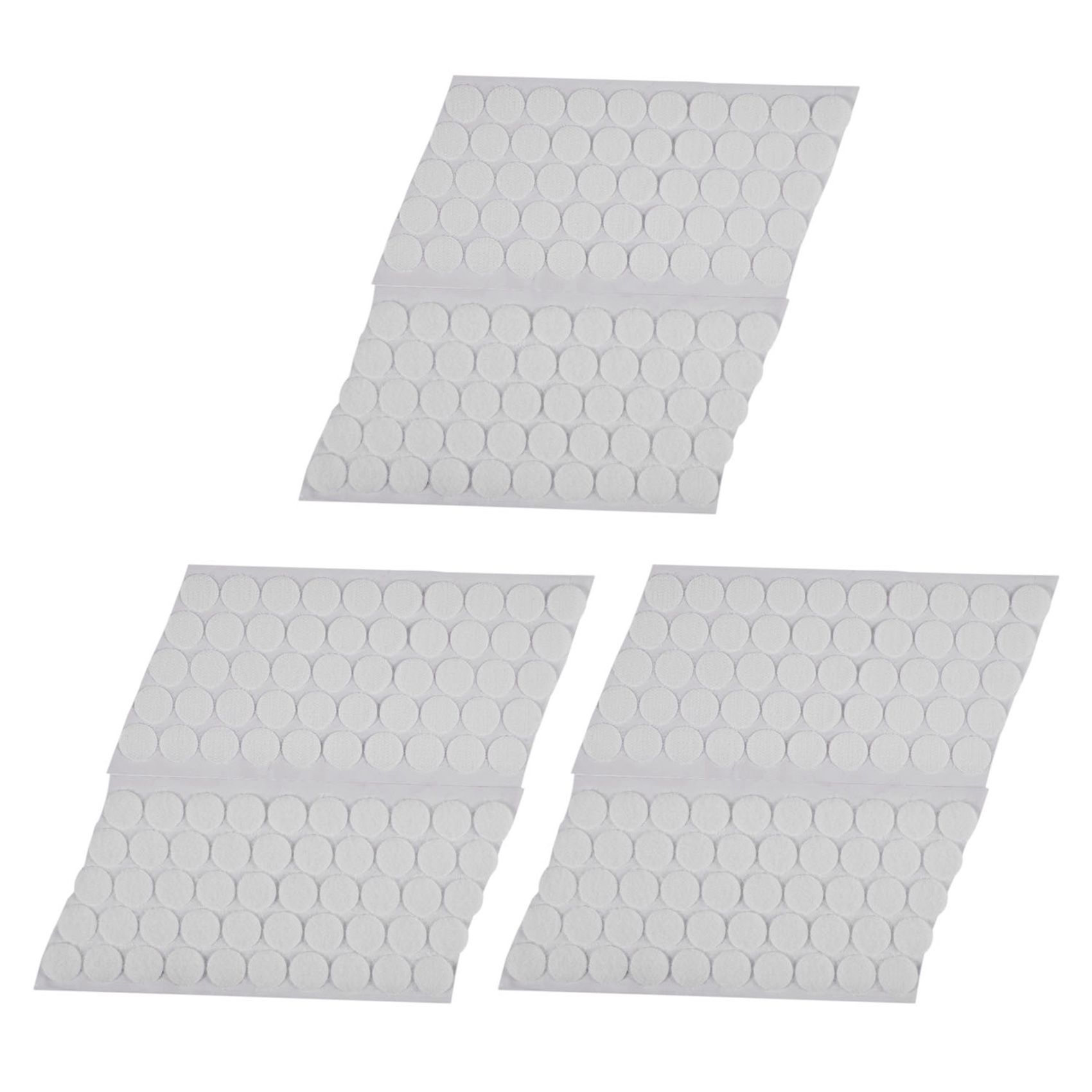 150 Pairs Magic Sticky Self Adhesive Buckle Hook Loop Round Pads Craft Tape White