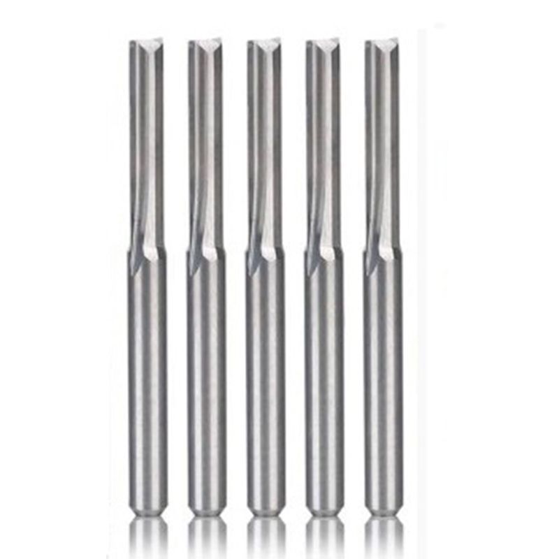 Delicate product 5PCS Two Flutes Spiral Carbide Mill Tool Cutters for CNC Router, Compression Wood End Mill Cutter Bits, 3.175X17mm