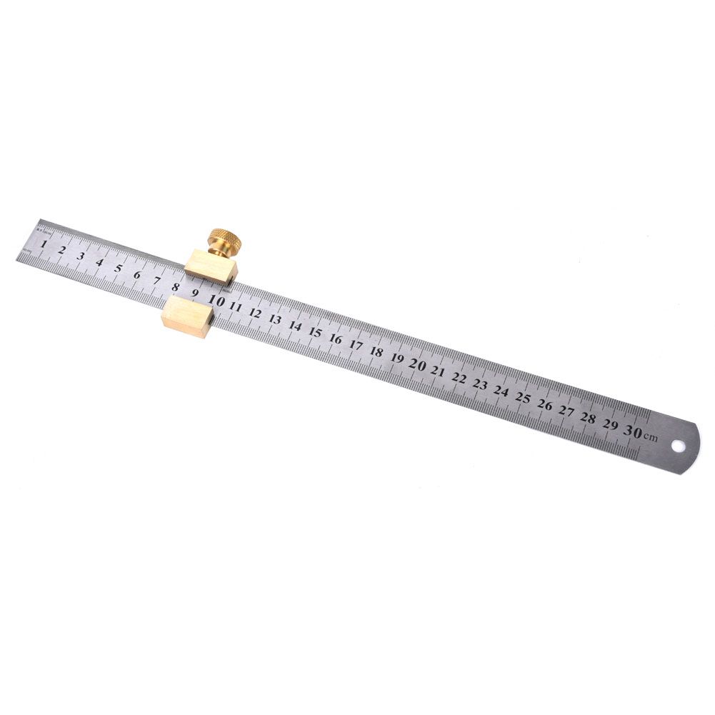 30cm Steel Slide Block Ruler for CNC Machine and DIY Project