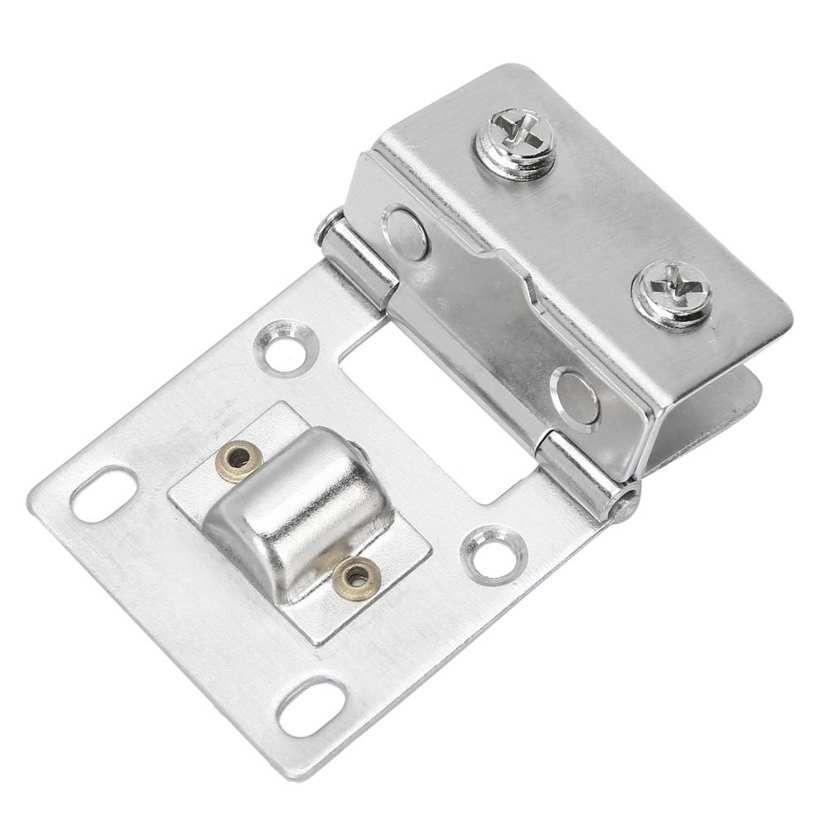 Stainless Steel Glass Door Hinge Punch‑free Clamp Clip Bracket S Unilateral