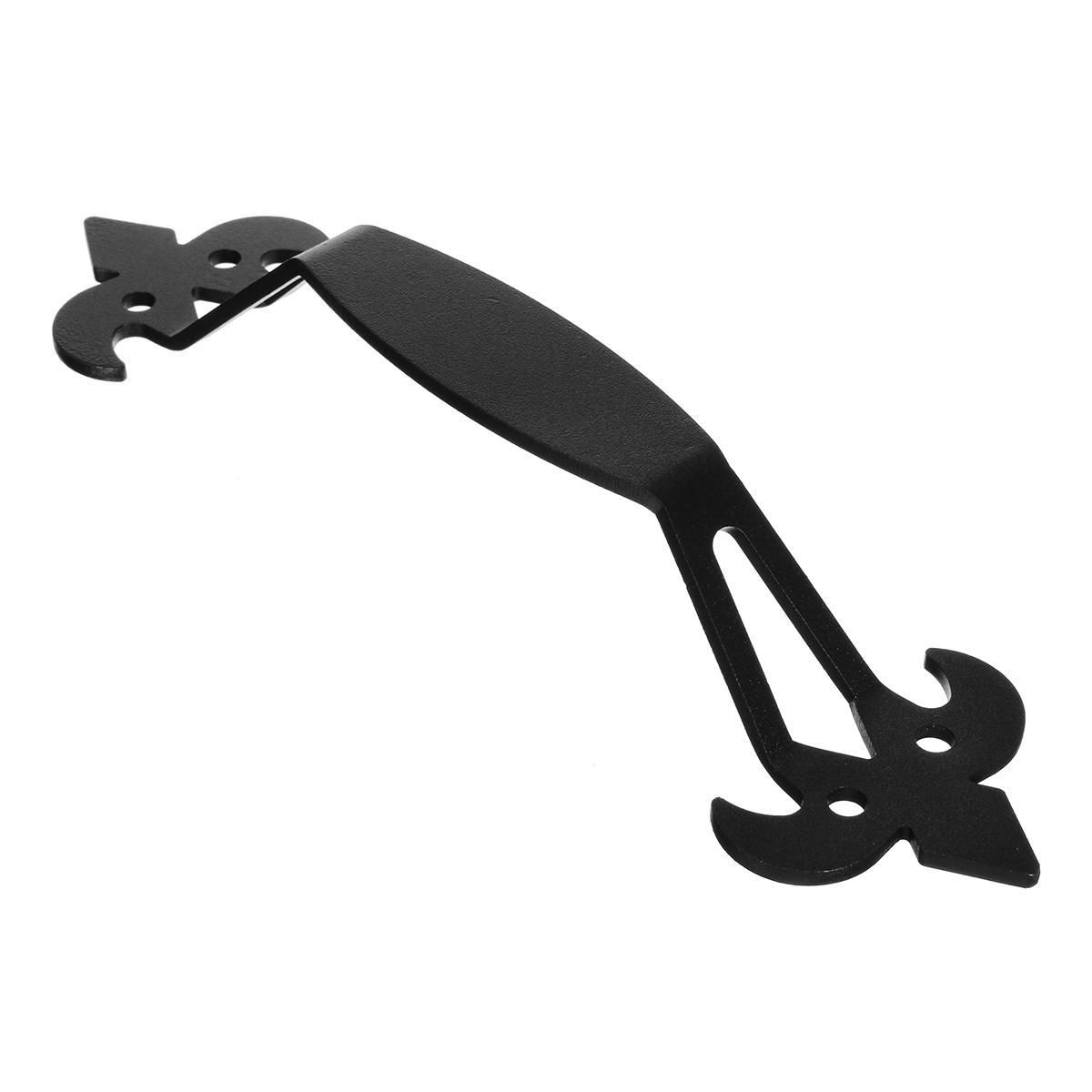 11inch Steel Slide Barn Door Gate Handle Black Hardware Powder Coated With Screws