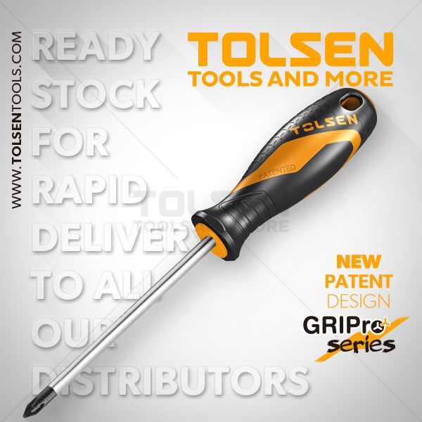 TOLSEN Phillips Screwdriver (PH1 x 100mm) GriPro Series 20007//AHM