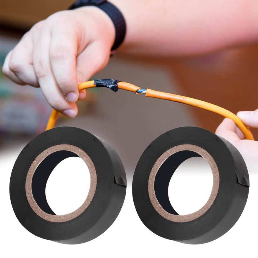 PVC Tape 4Pcs Electrical Self-Adhesive For Cables Electronic Equipment Black 19mm x 18m
