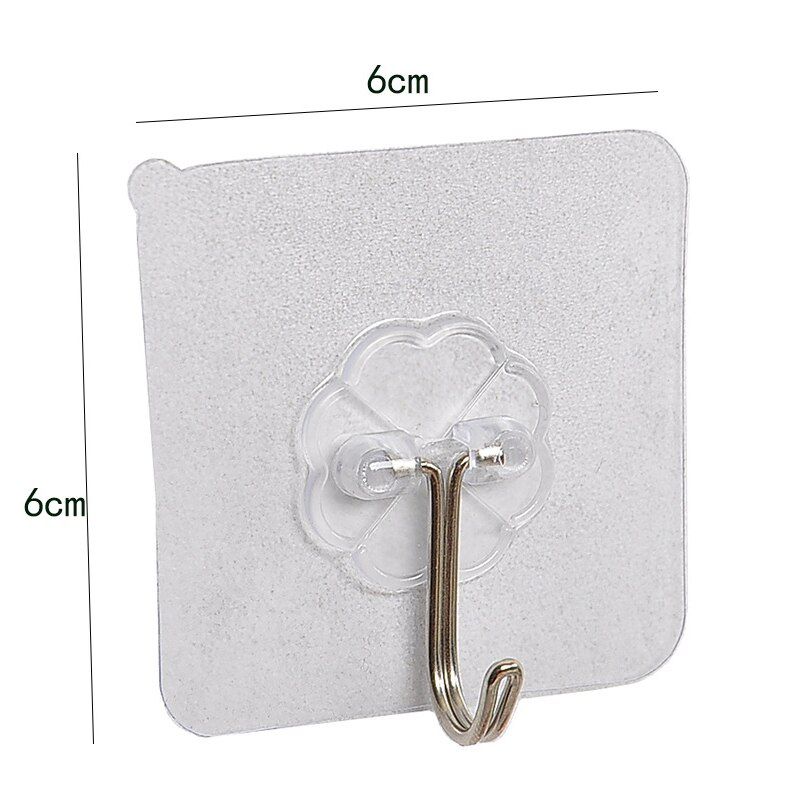 Transparent Wall Hooks Hanger Plastic Strong Suction Cup Hook Hangers Vacuum Sucker For Kitchen Bathroom Accessories 6X6CM