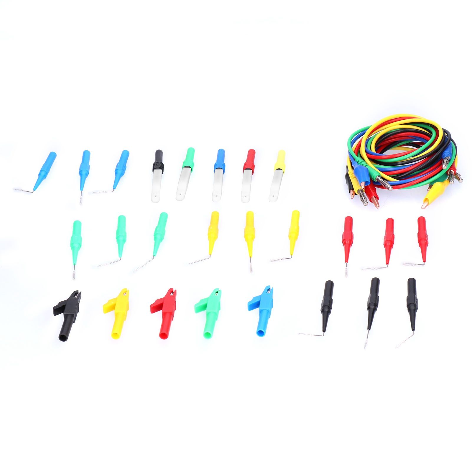 Buy Ying Banana Connector Test Cable to Crocodile Clip Plug Line Wire Set Kit with Back Probe